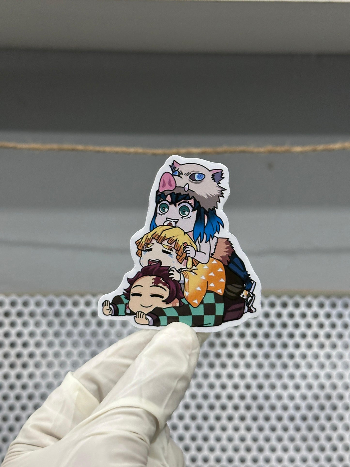 Demon Slayer Sticker Pack – 5-Piece Anime Vinyl Set | Tanjiro, Nezuko, Zenitsu & More