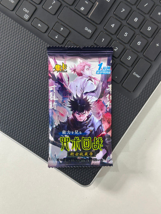 Jujutsu Kaisen Anime Trading Card Booster Pack – Collectible Cards Featuring Yuji Itadori, Megumi Fushiguro, and Sukuna